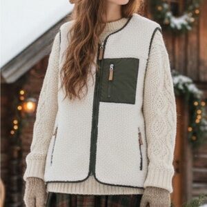 H&M faux shearling vest